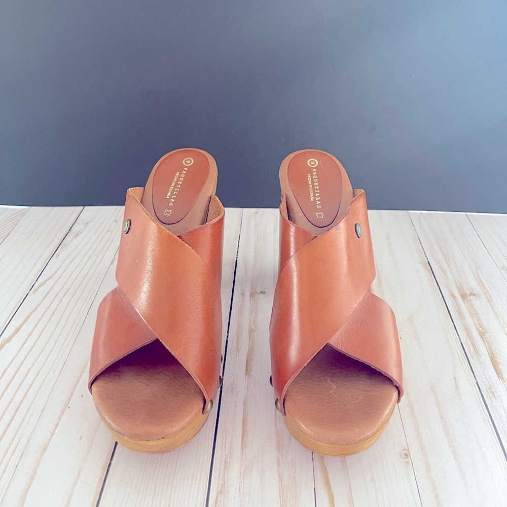 Spanish made block slide sandal